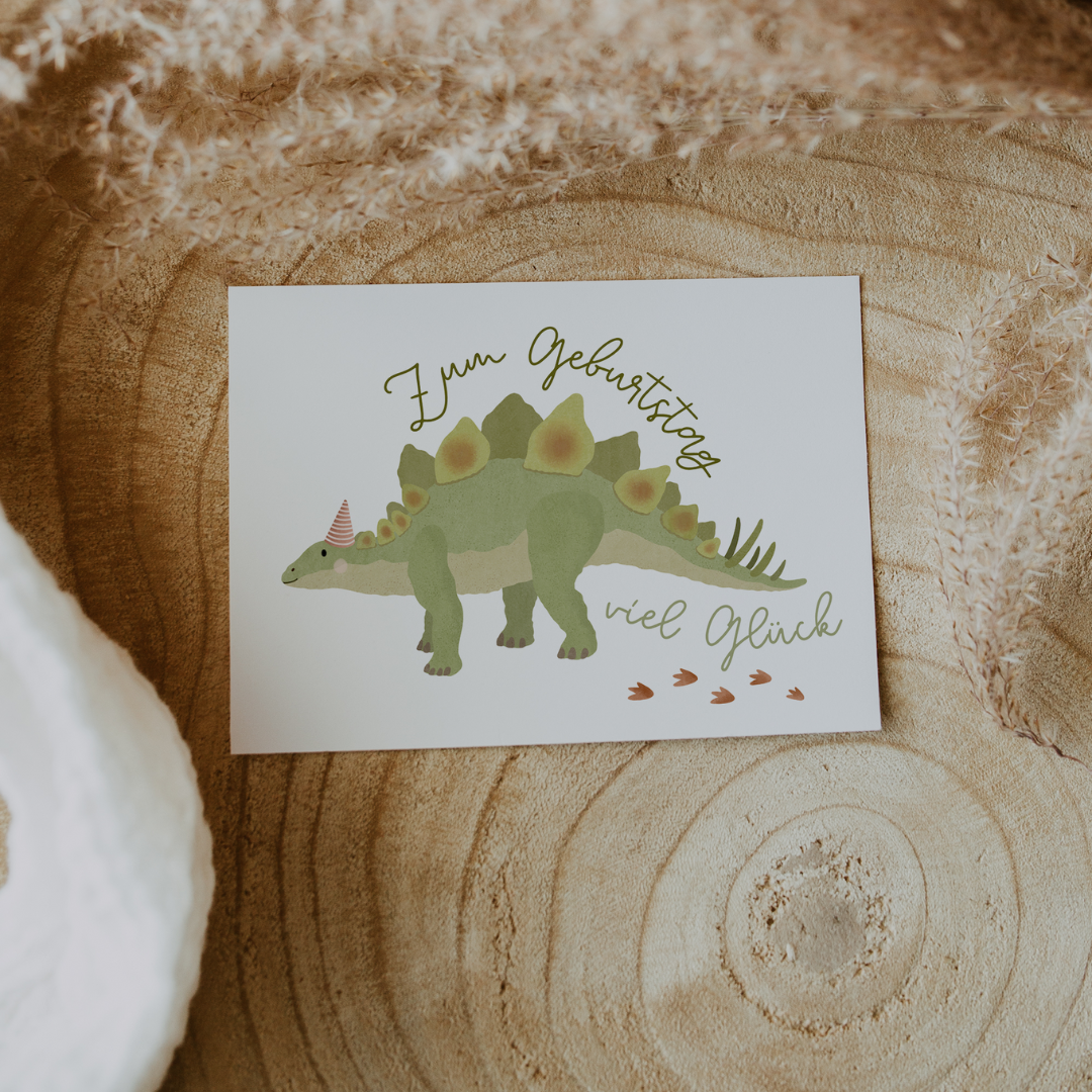 Postcard Dino - Birthday Dinosaur