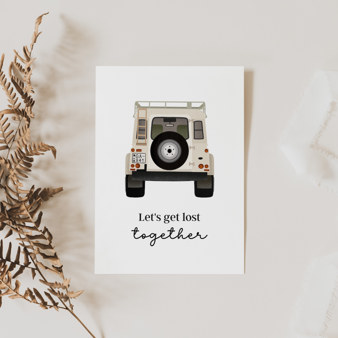 Postcard Camper - Let's get lost together - Adventure