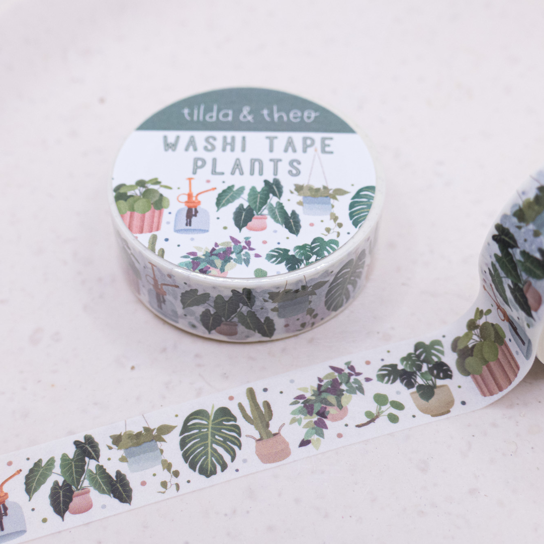 Washi Tape Pflanzen Zimmerpflanzen - Klebeband Topfpflanzen - Plant Mom Washi Tape Masking Tape