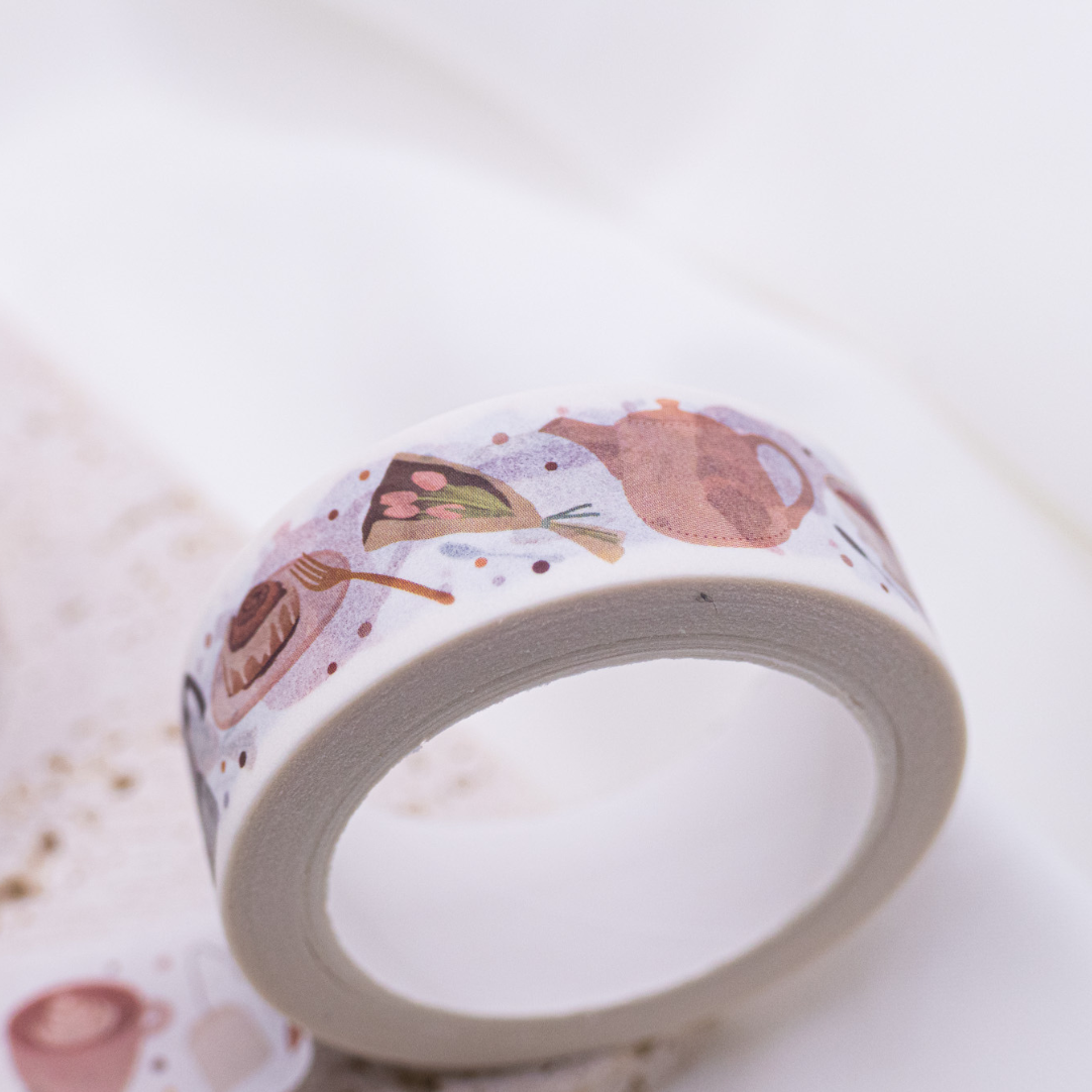 Washi Tape Frühstück Kaffee Klebeband Breakfast Pattern - Cozy Brunch Washi Tape