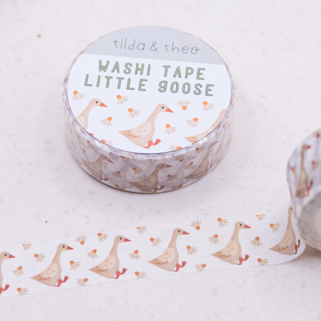 Washi Tape Gans - Klebeband Gänse Washi Tape Masking Tape Wiese