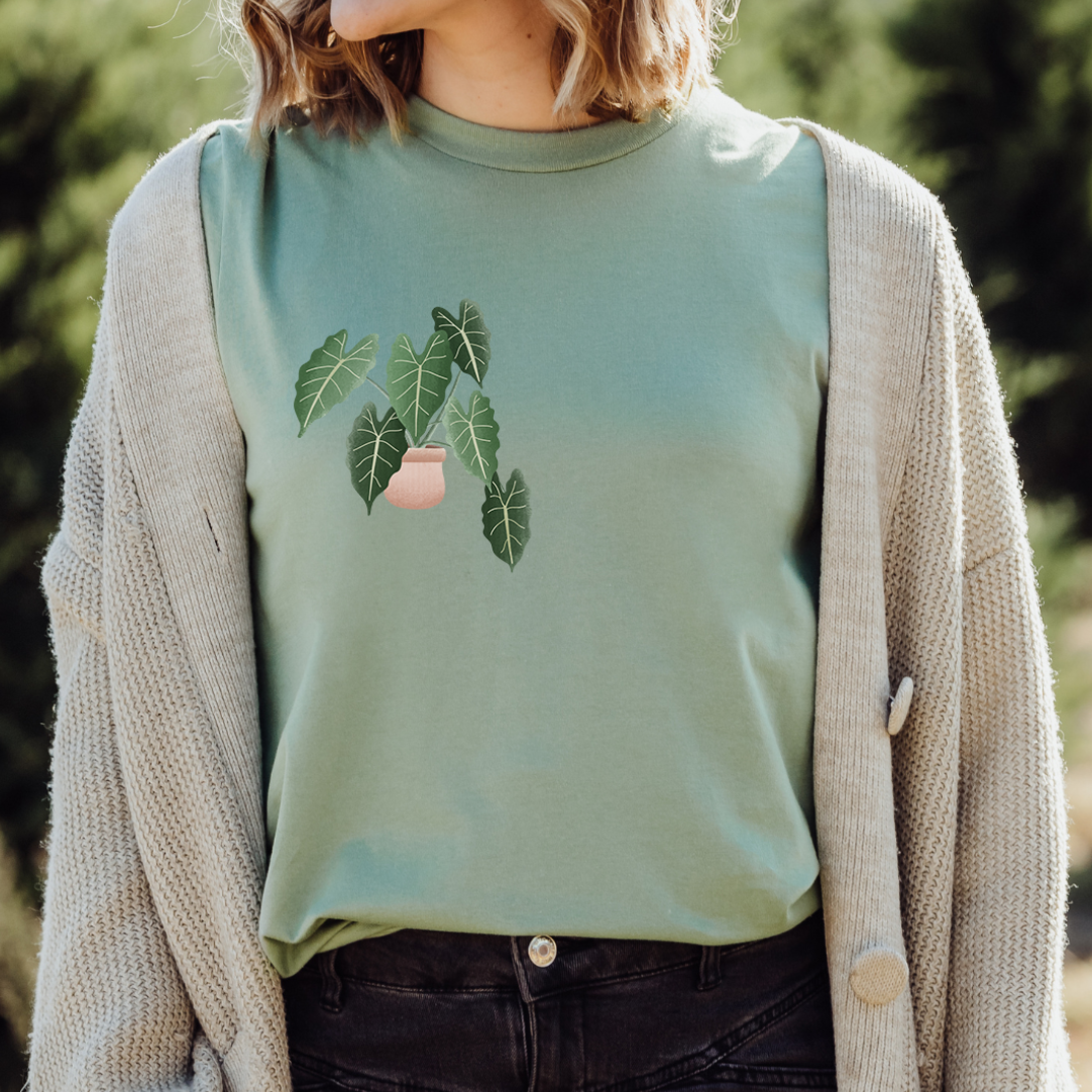 T-Shirt Pflanze Begonie BIOBAUMWOLLE - Zimmerpflanze Shirt Plantlover