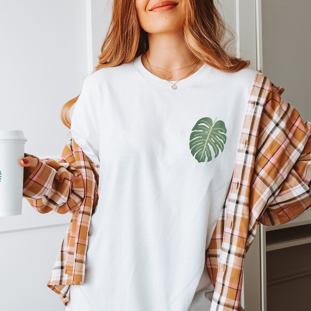 T-Shirt Monstera Pflanze BIOBAUMWOLLE - Zimmerpflanze Shirt