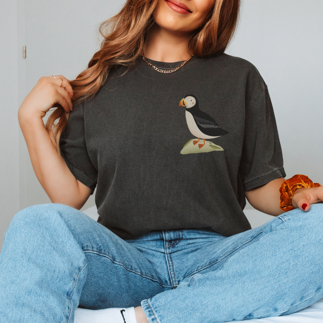 Tshirt Island Puffin - BIOBAUMWOLLE Papageientaucher Skandinavien Shirt - Iceland Souvenir