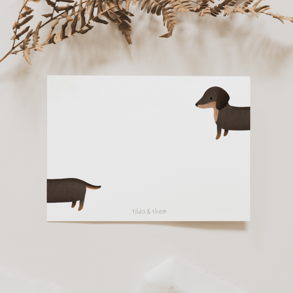 Postkarte Dackel Hund Hunderasse - A6 Geburtstag Dachshund