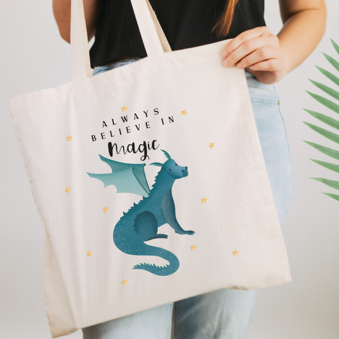 Stofftasche Drache - Einkaufstasche Fantasie