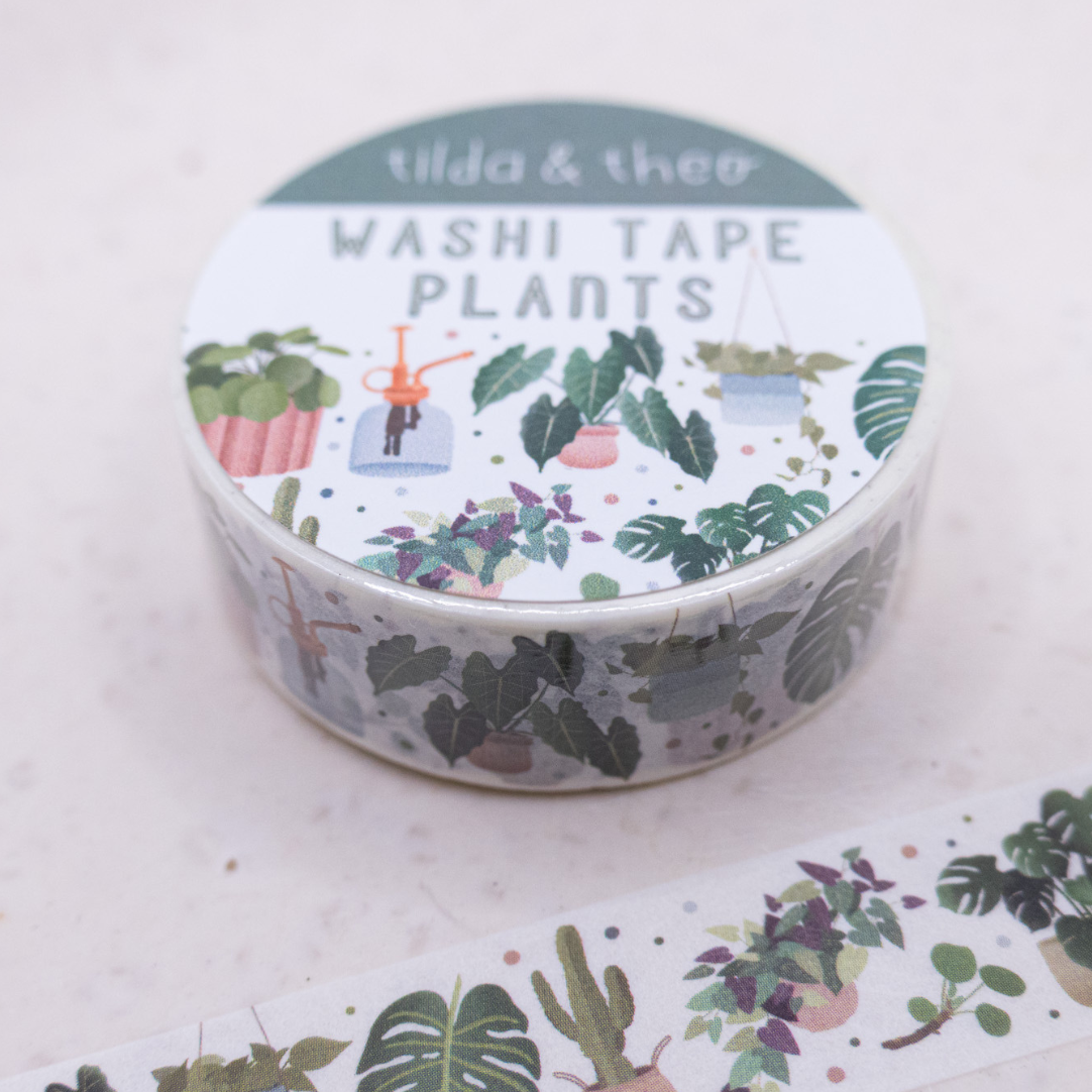 Washi Tape Pflanzen Zimmerpflanzen - Klebeband Topfpflanzen - Plant Mom Washi Tape Masking Tape