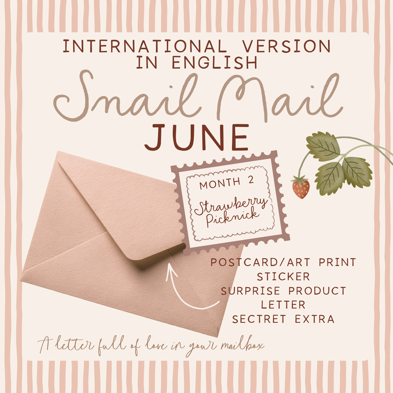 ENGLISH VERSION Snail Mail from Tilda & Theo - Our monthly Mail Club