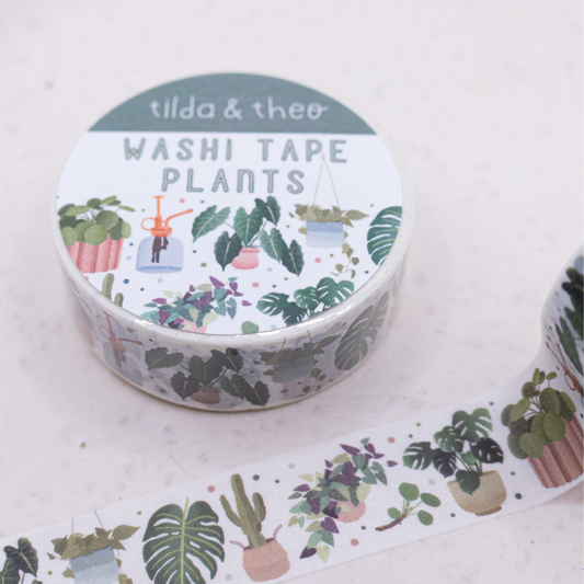 Washi Tape Pflanzen Zimmerpflanzen - Klebeband Topfpflanzen - Plant Mom Washi Tape Masking Tape