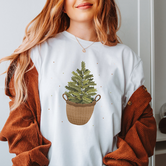 Tshirt Weihnachten Tannenbaum im Korb BIOBAUMWOLLE - Christmas Weihnachtsbaum