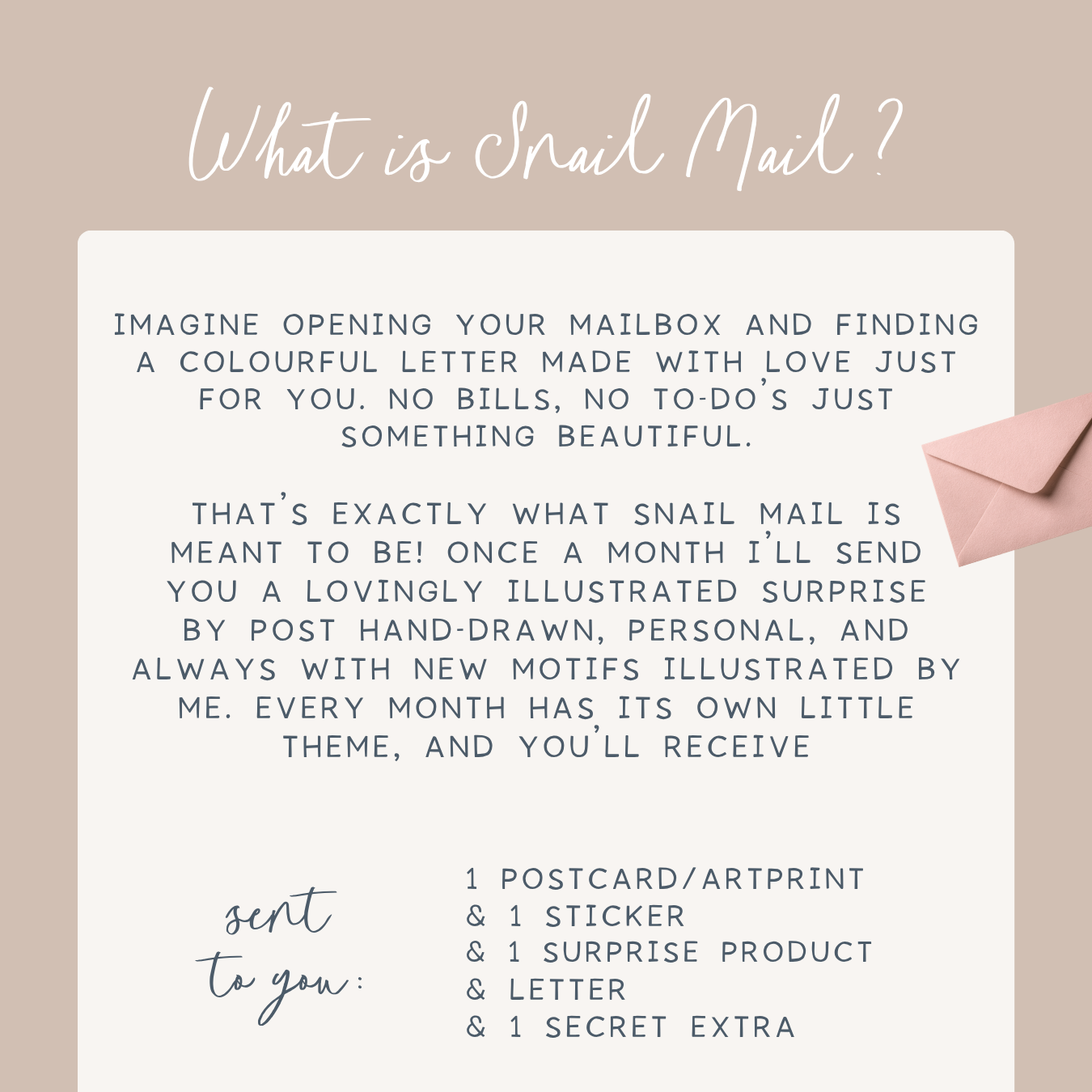 ENGLISH VERSION Snail Mail from Tilda & Theo - Our monthly Mail Club