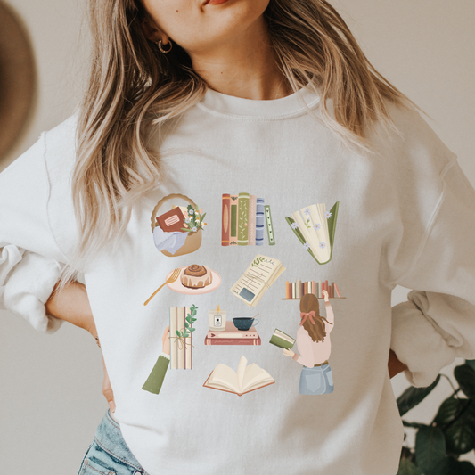 Pullover Bücher Lesen - Booklover Sweater Bücherwurm Geschenk