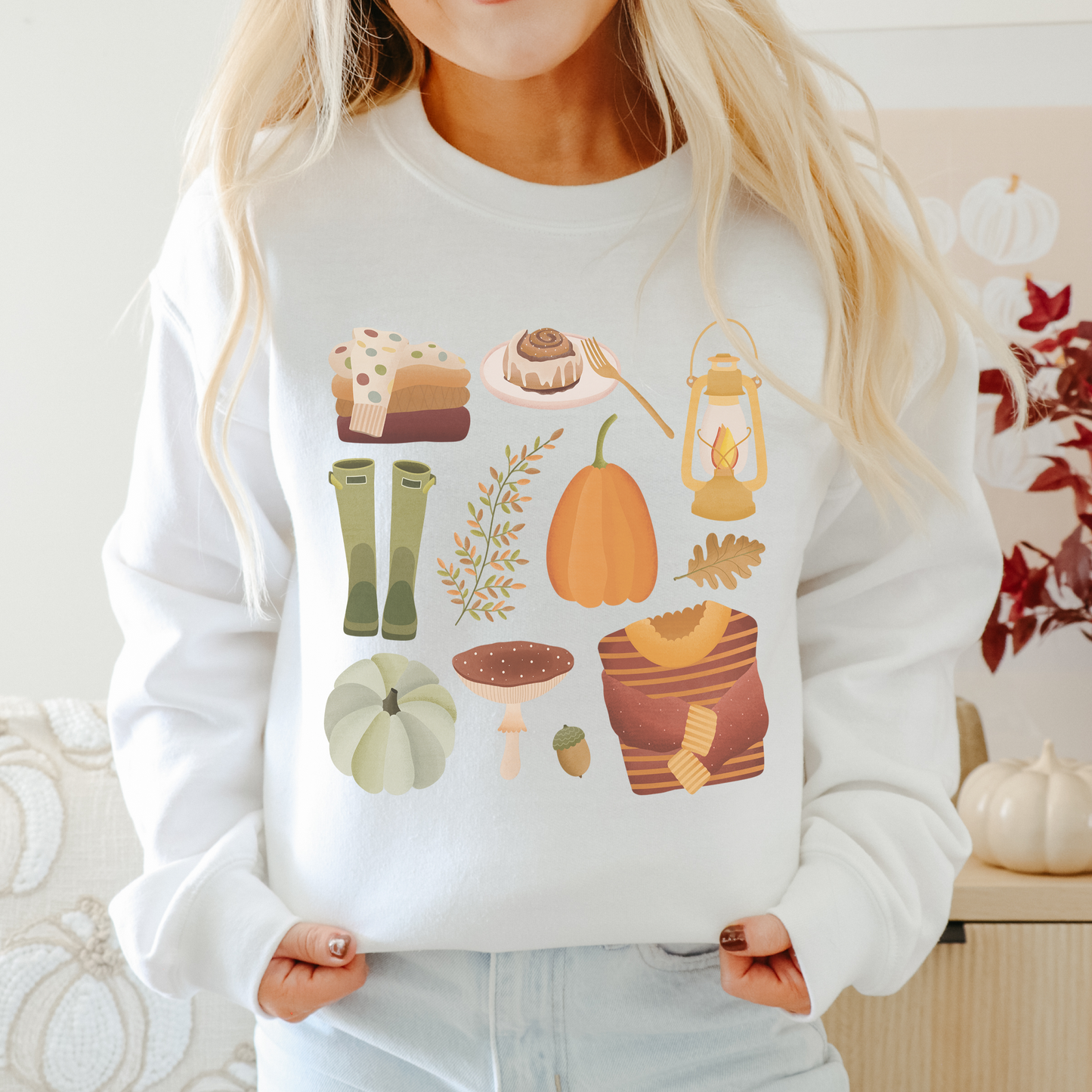 Pullover Herbst Essentials - Cozy Sweater Autumn Kürbisse