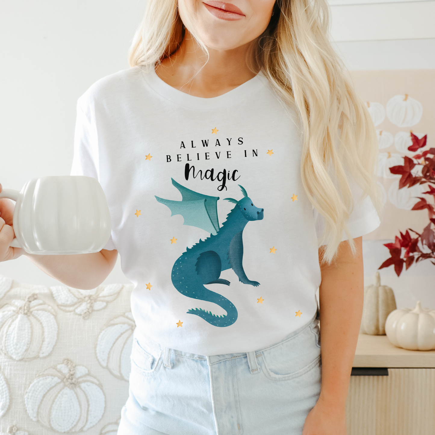 T-Shirt Drache Magic Fantasie - BIOBAUMWOLLE Booklover Magic Shirt