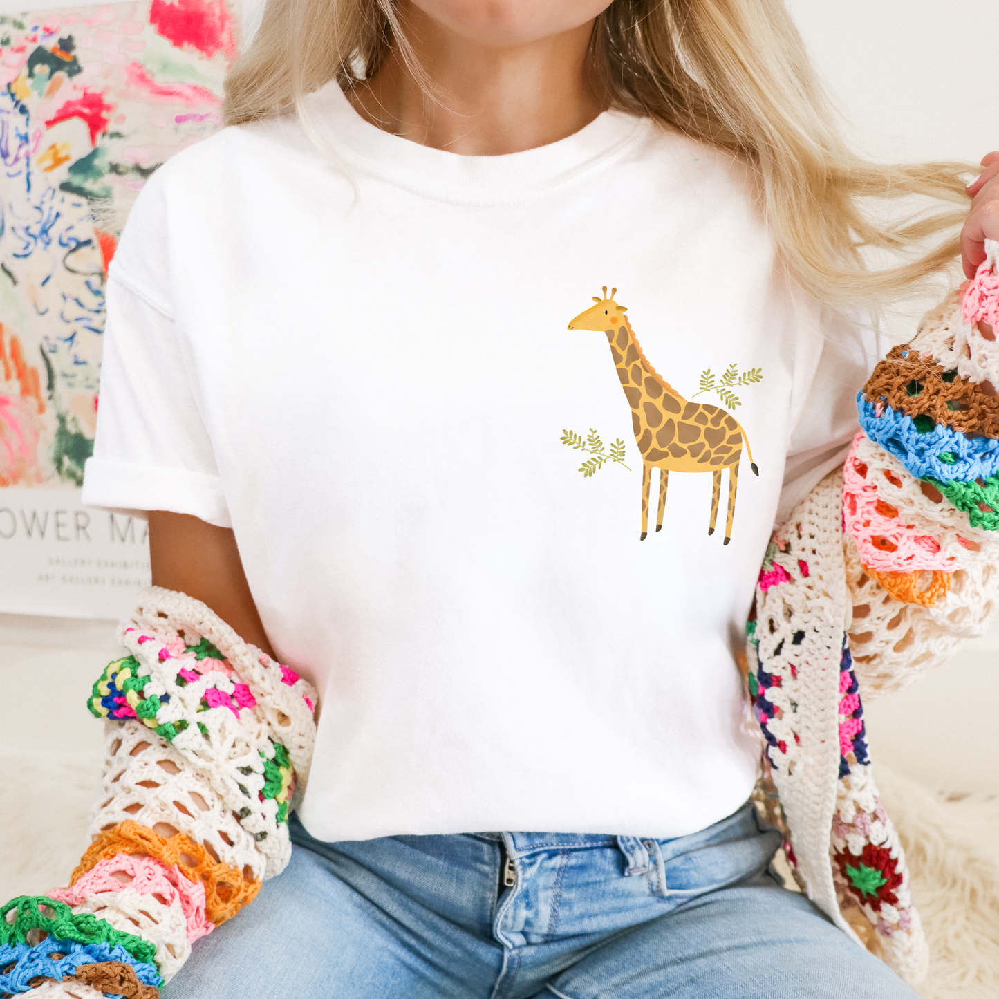 T-Shirt Giraffe BIOBAUMWOLLE - Geschenk Wildtiere Shirt
