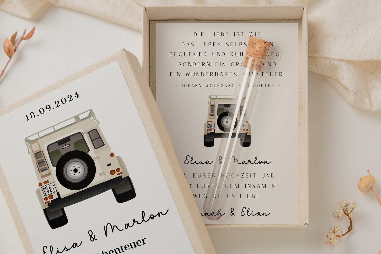 Gift Box Wedding Camper Van - Money Gift Wedding Iceland