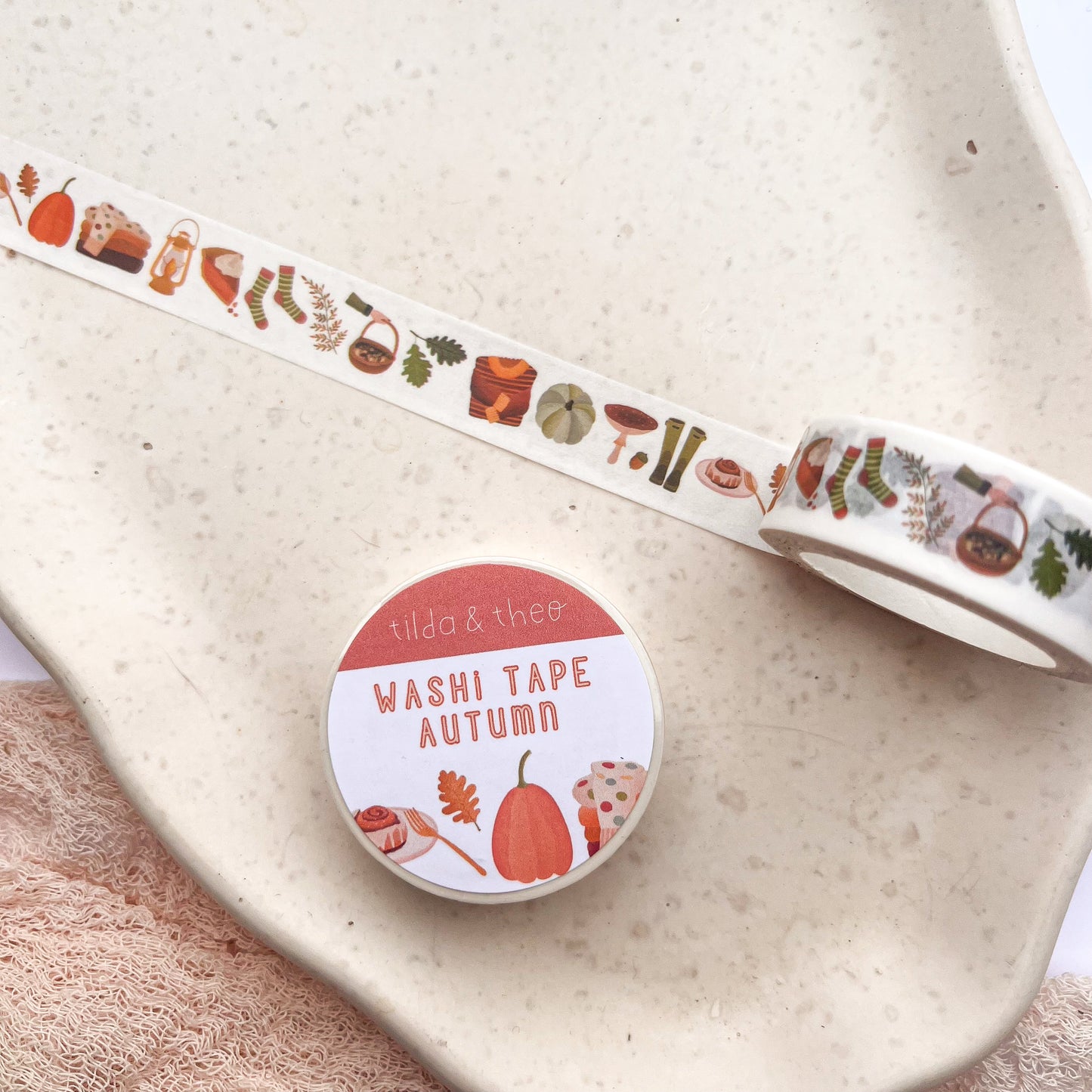 Washi Tape Herbst - Klebeband Pilze & Kürbis Masking Tape