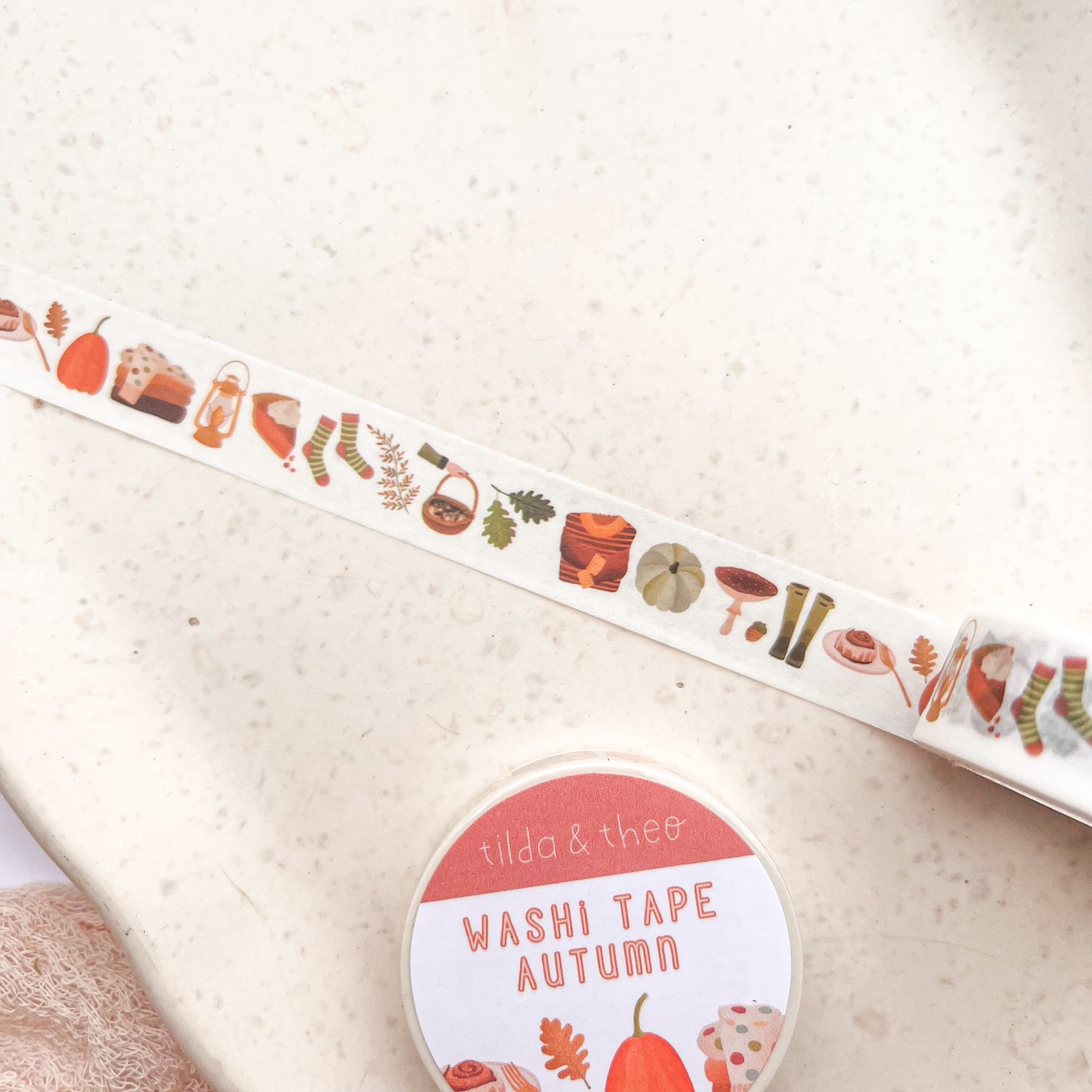 Washi Tape Herbst - Klebeband Pilze & Kürbis Masking Tape