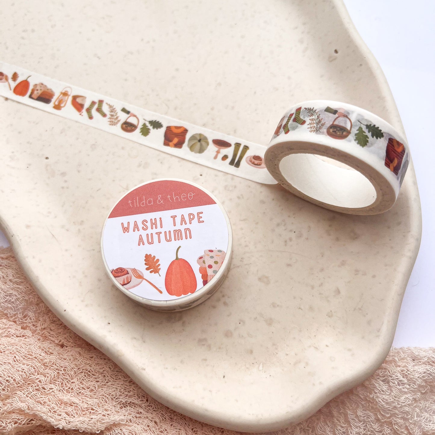 Washi Tape Herbst - Klebeband Pilze & Kürbis Masking Tape