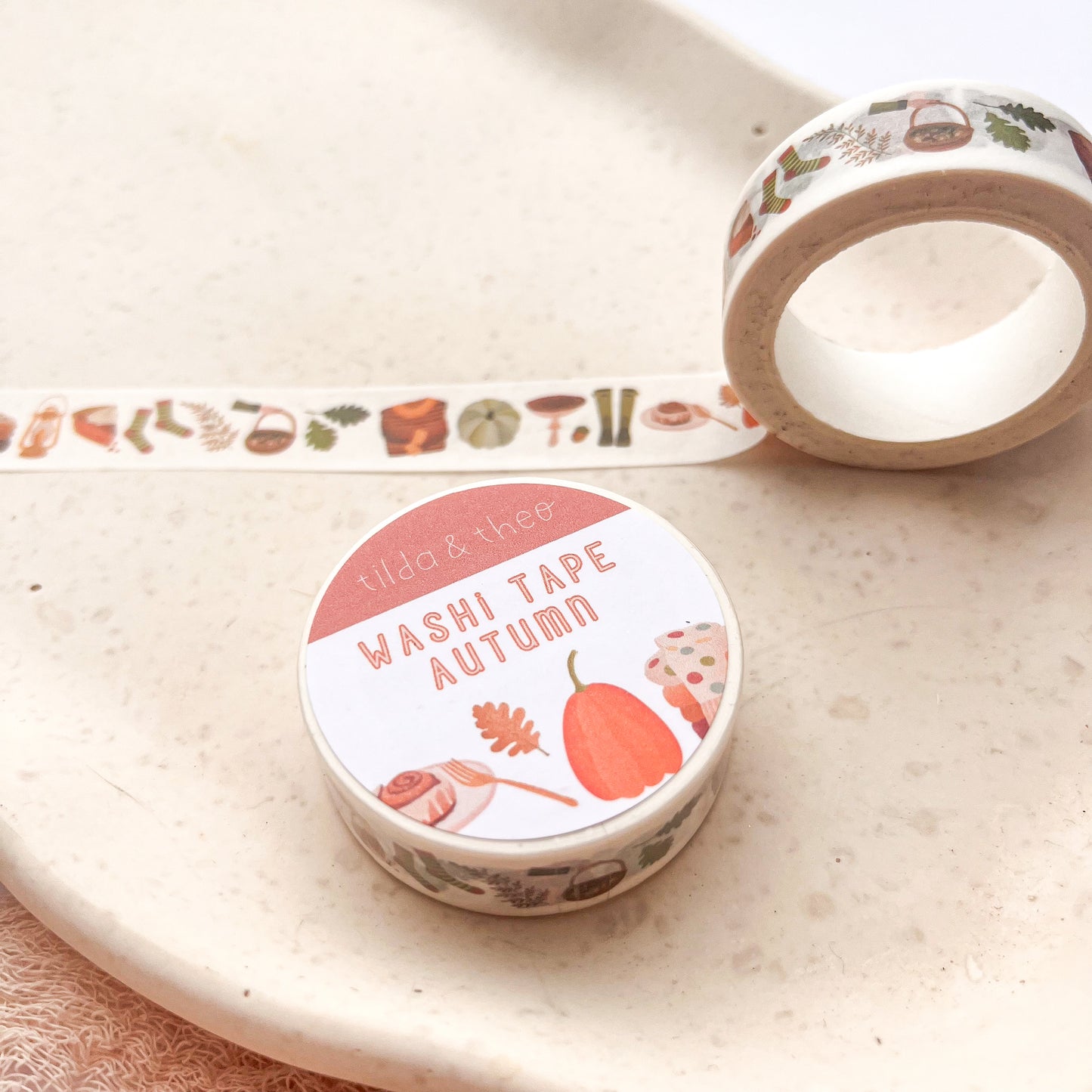 Washi Tape Herbst - Klebeband Pilze & Kürbis Masking Tape