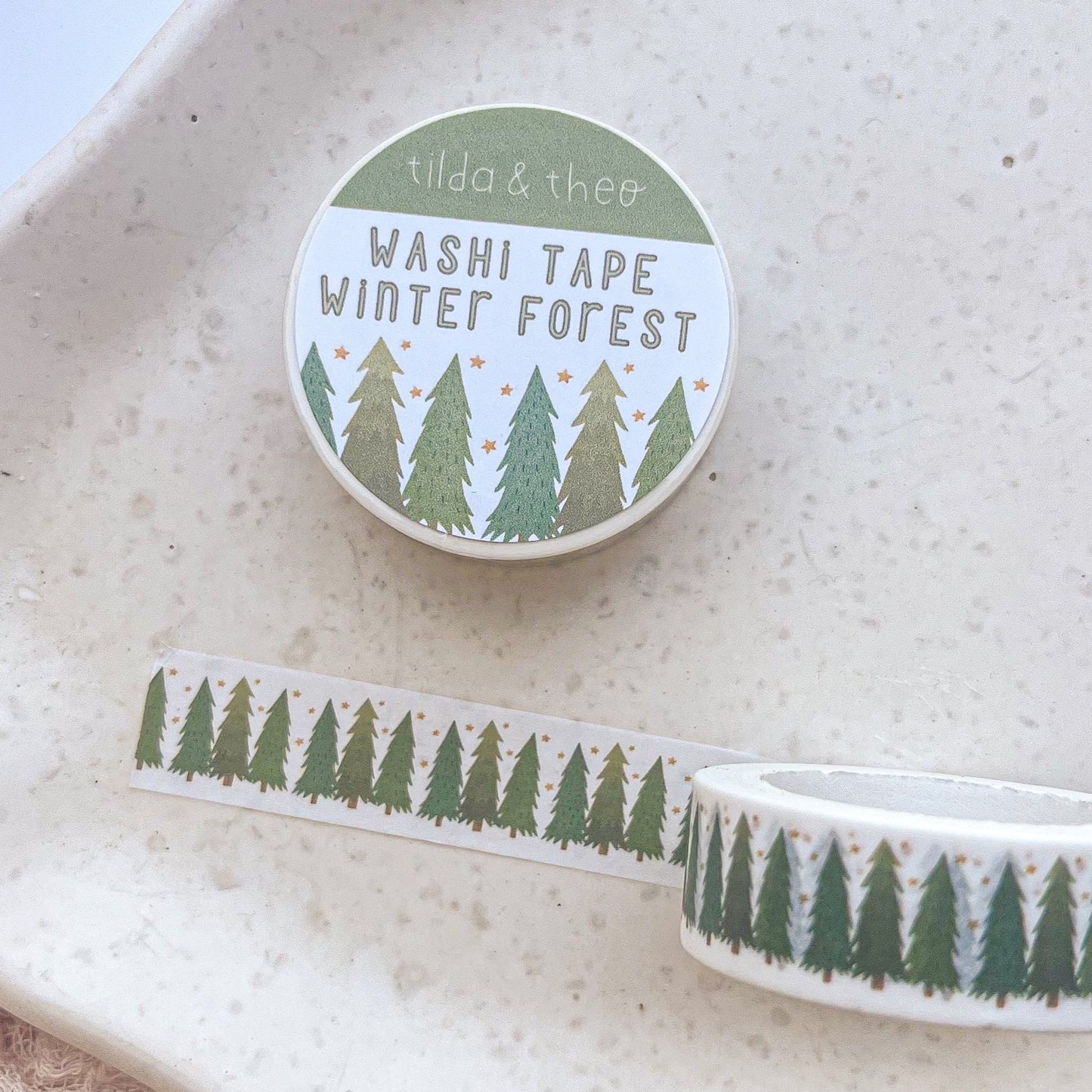 Washi Tape Tannen Winterwald Weihnachten - Klebeband Masking Tape Tannenbaum