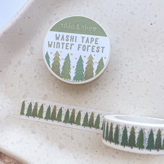 Washi Tape Tannen Winterwald Weihnachten - Klebeband Masking Tape Tannenbaum