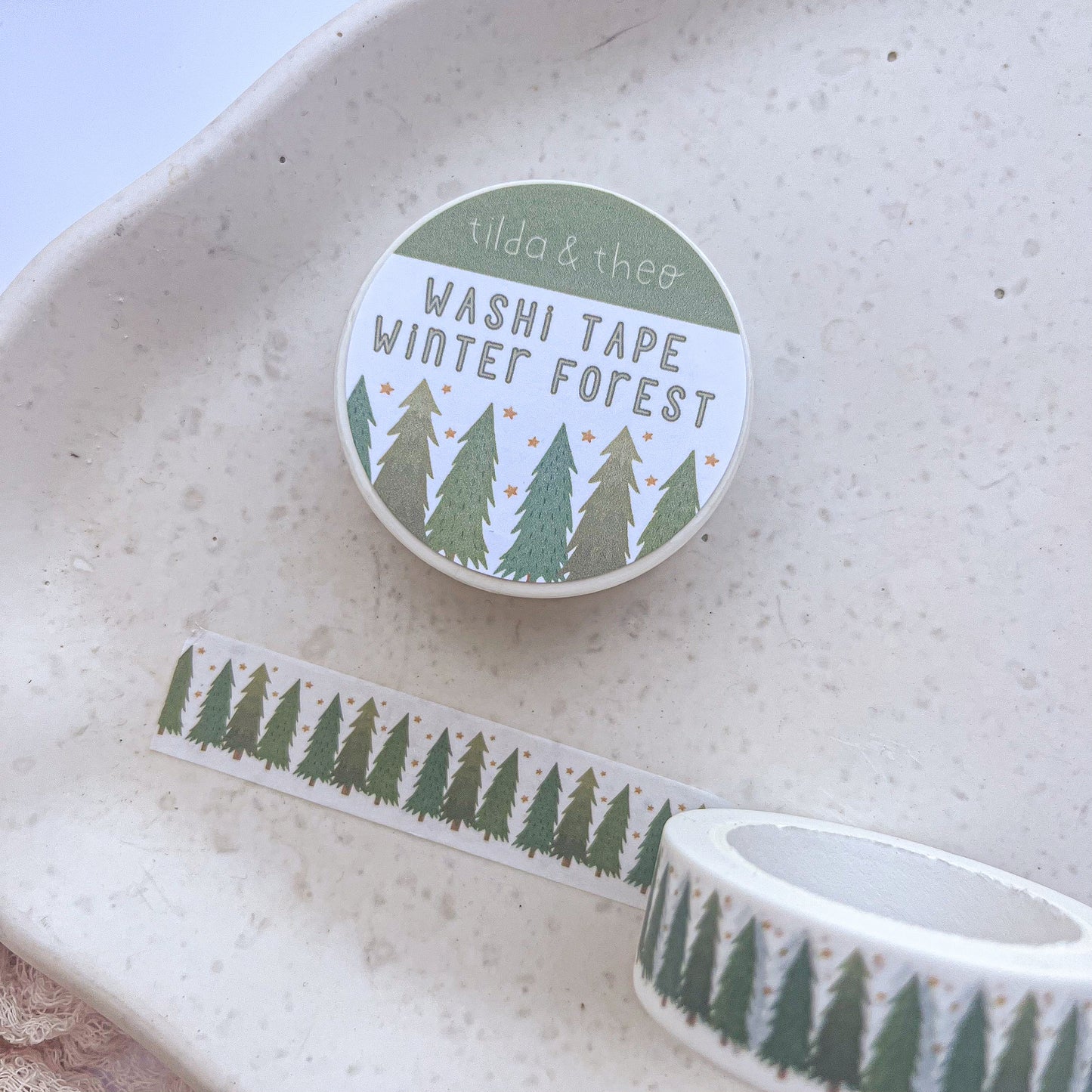 Washi Tape Tannen Winterwald Weihnachten - Klebeband Masking Tape Tannenbaum