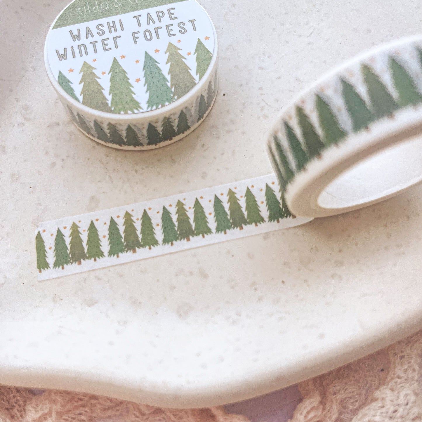 Washi Tape Tannen Winterwald Weihnachten - Klebeband Masking Tape Tannenbaum