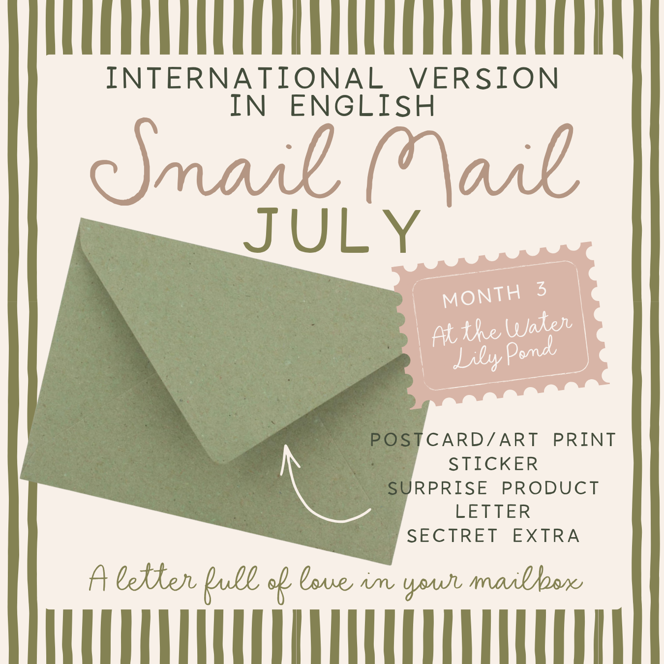 ENGLISH VERSION Snail Mail from Tilda & Theo - Our monthly Mail Club