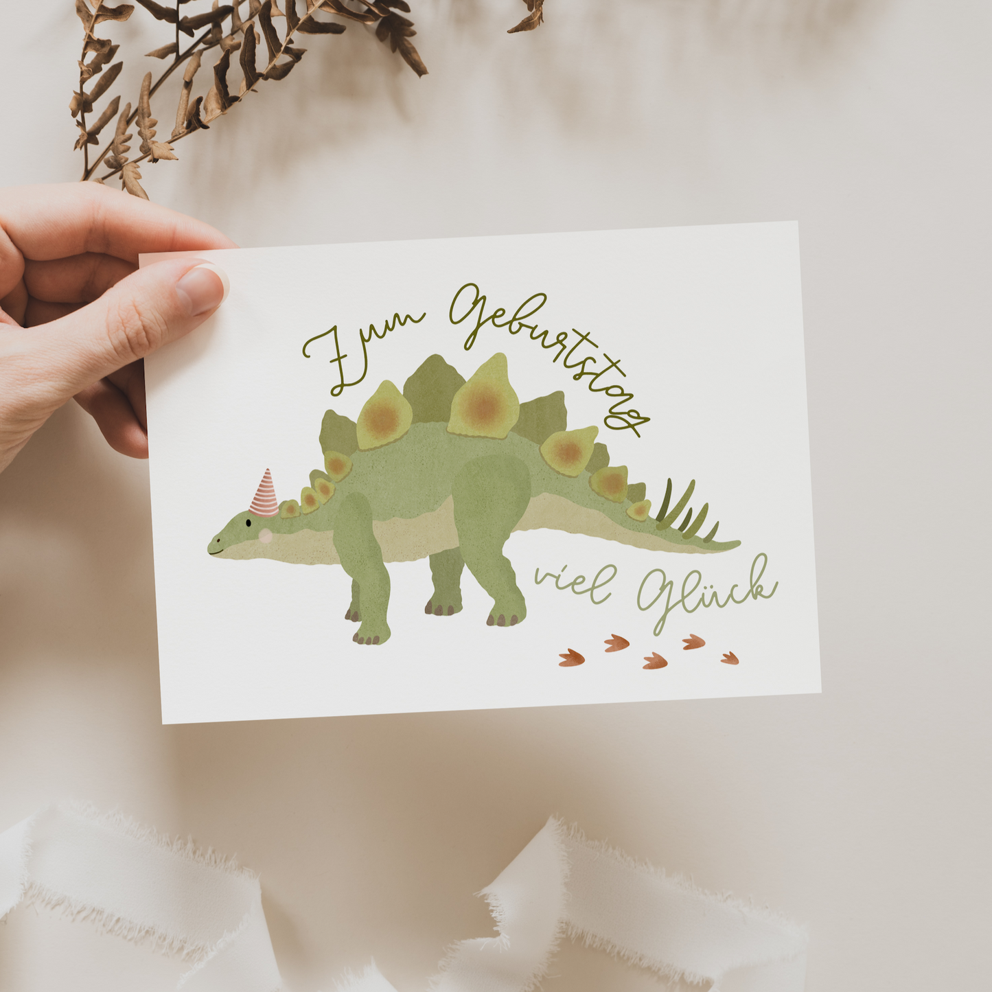 Postcard Dino - Birthday Dinosaur