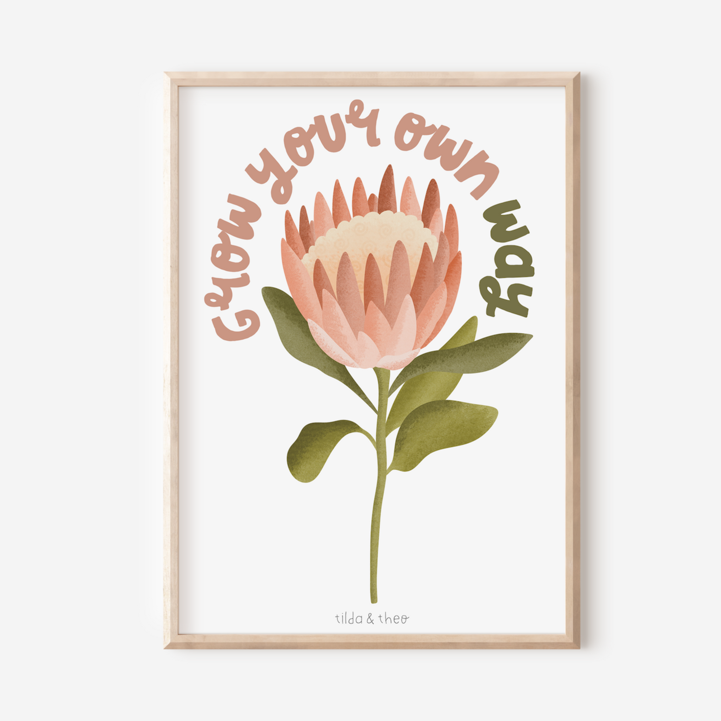 Poster Protea - flower art print