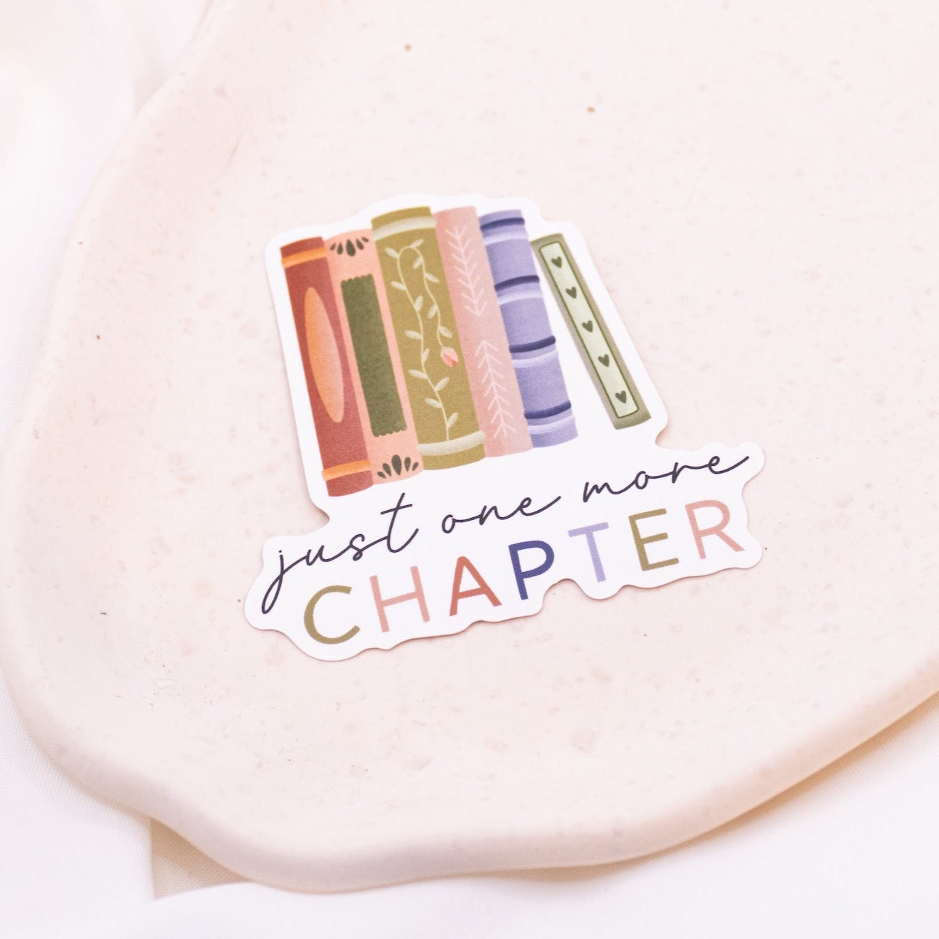 Sticker Buch "One more Chapter" Lesen - Vinyl Aufkleber Wasserflasche Bookstore