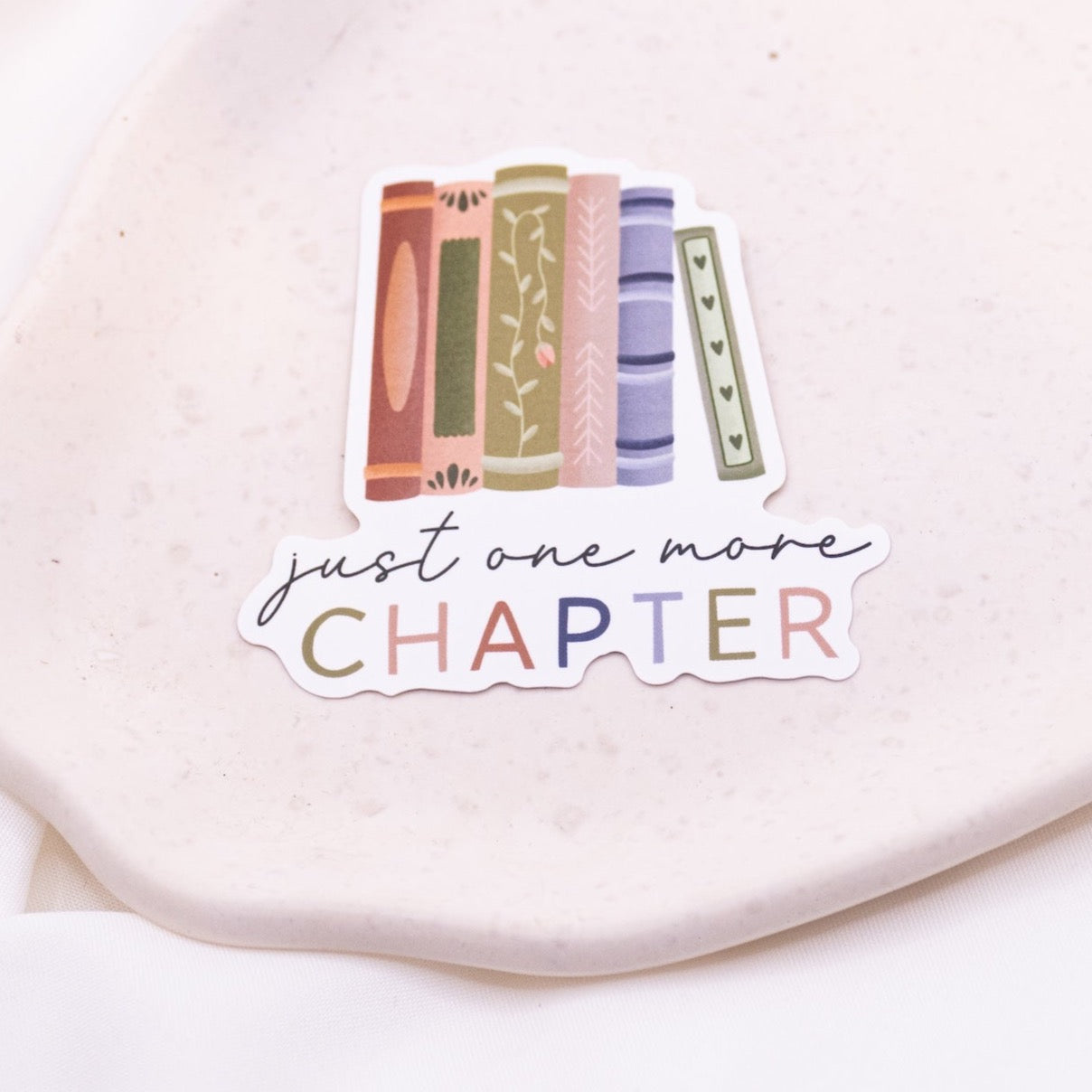 Sticker Buch "One more Chapter" Lesen - Vinyl Aufkleber Wasserflasche Bookstore