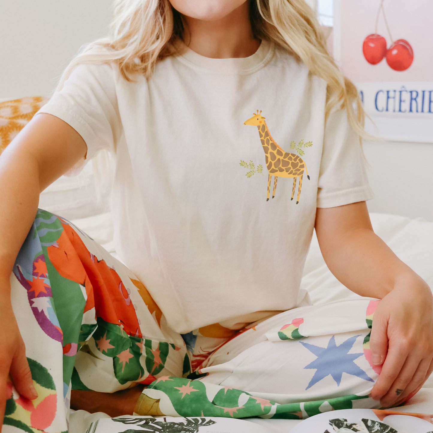 T-Shirt Giraffe BIOBAUMWOLLE - Geschenk Wildtiere Shirt