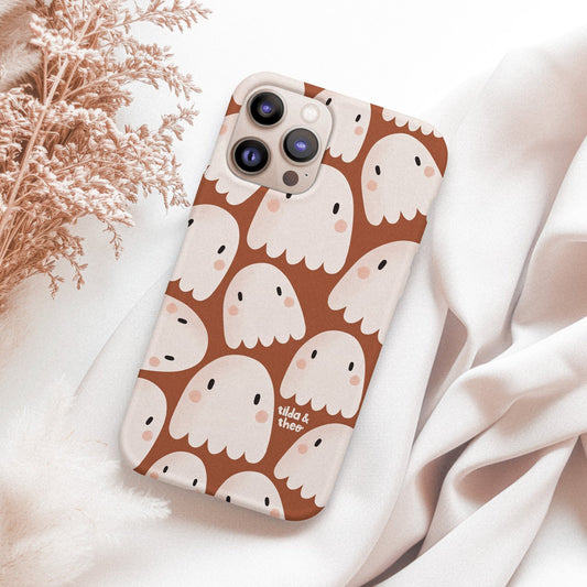 Handyhülle Geister Halloween für iPhone - Hard Case Hülle Gespenster Geist Herbst