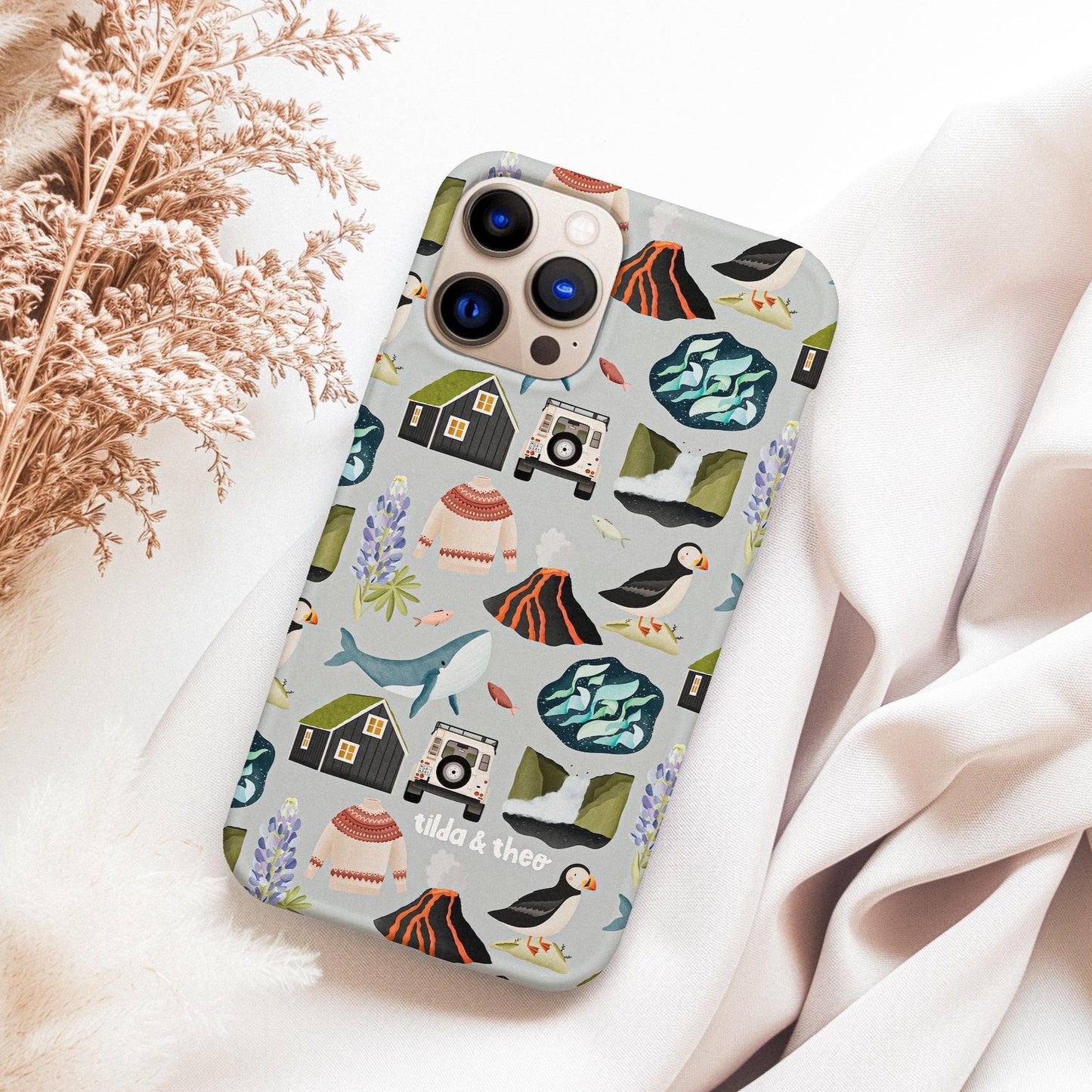 Handyhülle Island Skanidnavien für iPhone - Hard Case Hülle Reise