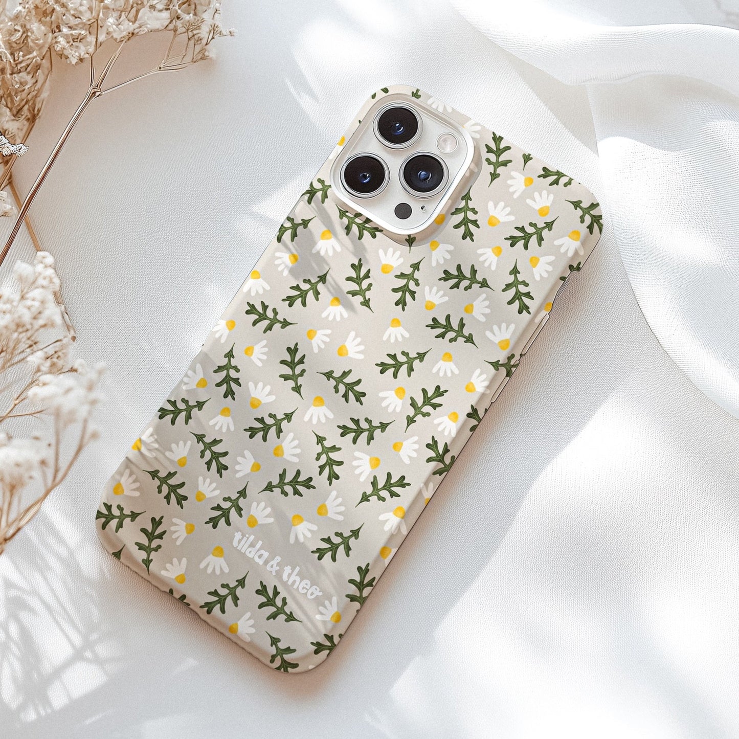 Handyhülle Blumen Blumenwiese für iPhone - Hard Case Hülle Wildblumen