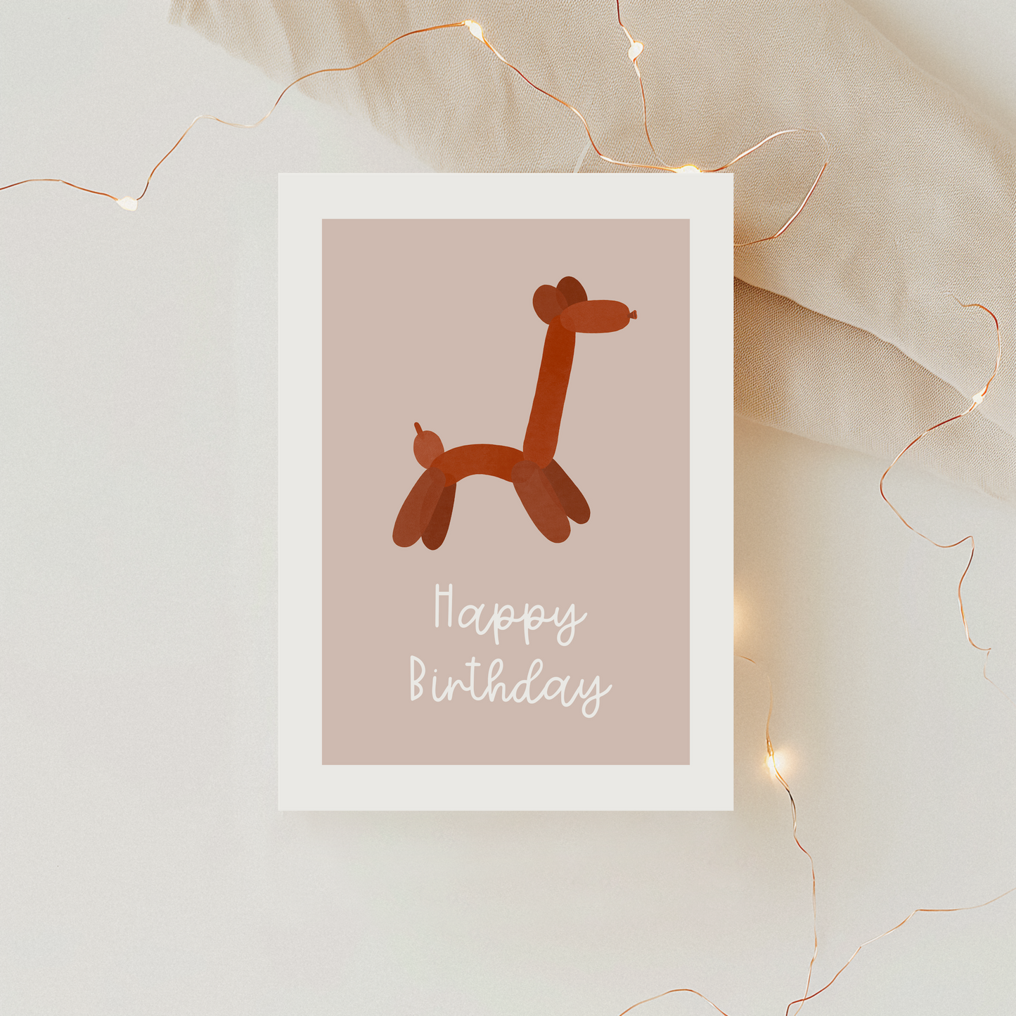 Balloon animal birthday card