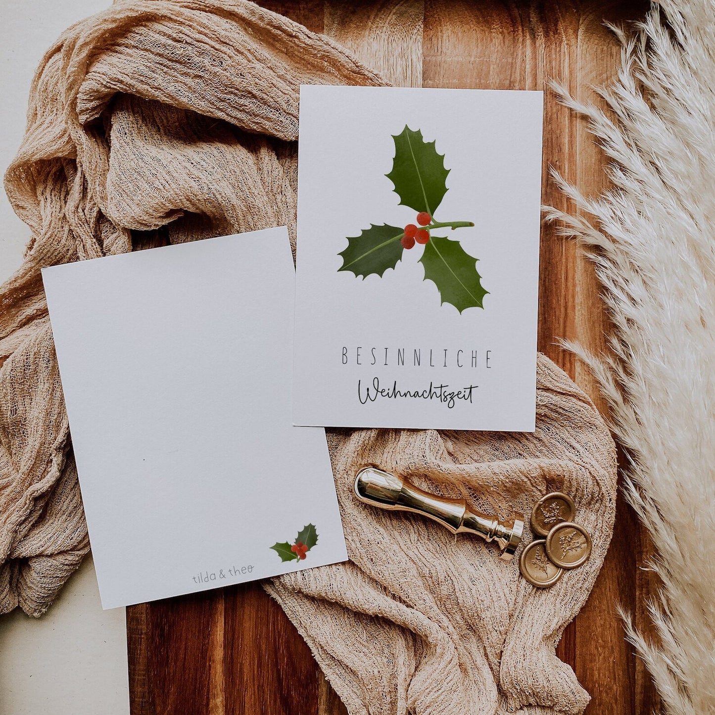 Postcard Christmas - minimalist branch