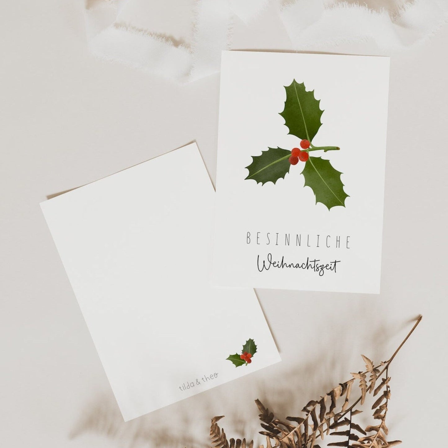 Postcard Christmas - minimalist branch