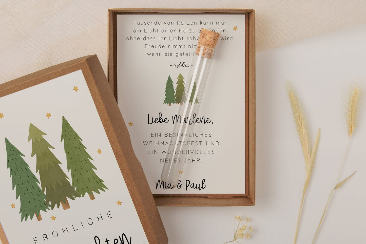 Geschenkschachtel Weihnachten Tannenbaum - Winterwald Geldgeschenk Weihnachten