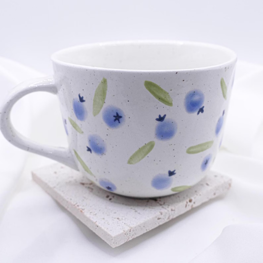 Tasse Blaubeere handbemalt Schweden - handgemachte Tasse Beeren Geschenk