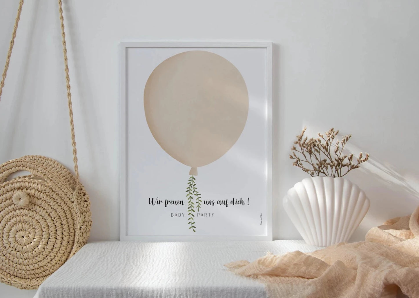 Guest Book Baby Shower Balloon - Fingerprint Baby Celebration