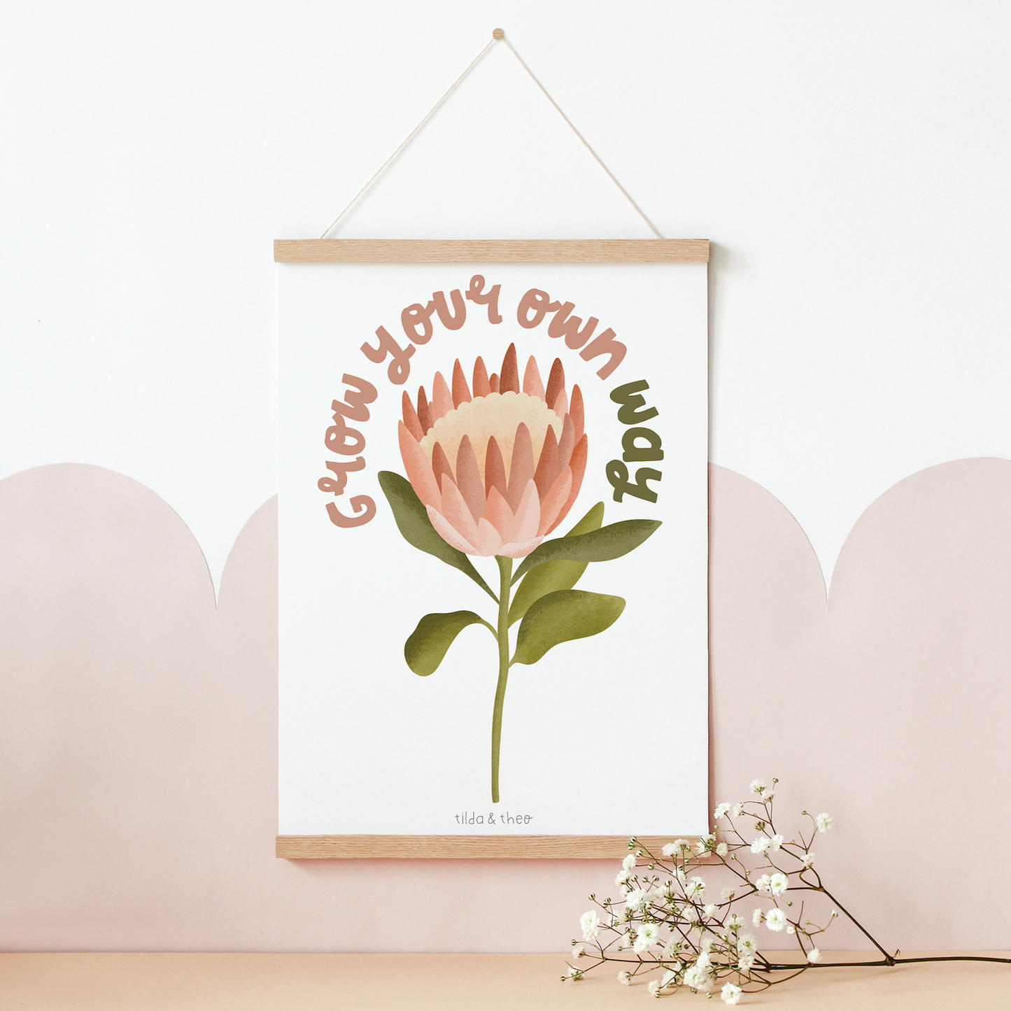 Poster Protea - flower art print