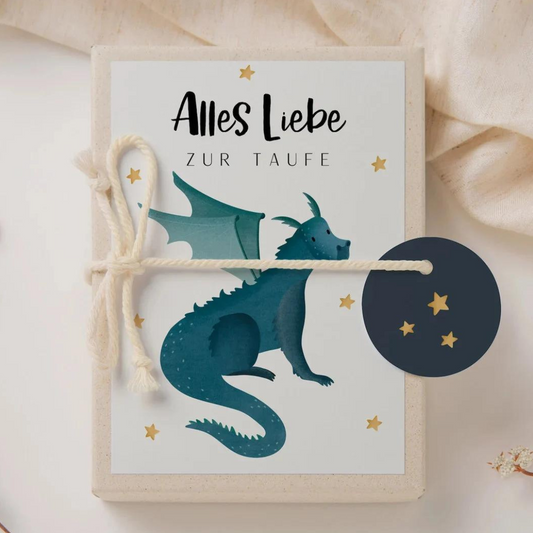 Geschenkschachtel Taufe - Drache Geldgeschenk