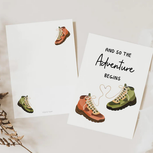 Postcard Hiking Boots - Wedding &amp; Anniversary