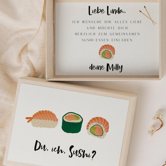 Geschenkschachtel Sushi Geburtstagsgeschenk