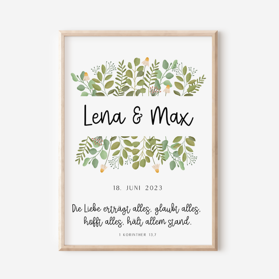 Wedding poster eucalyptus