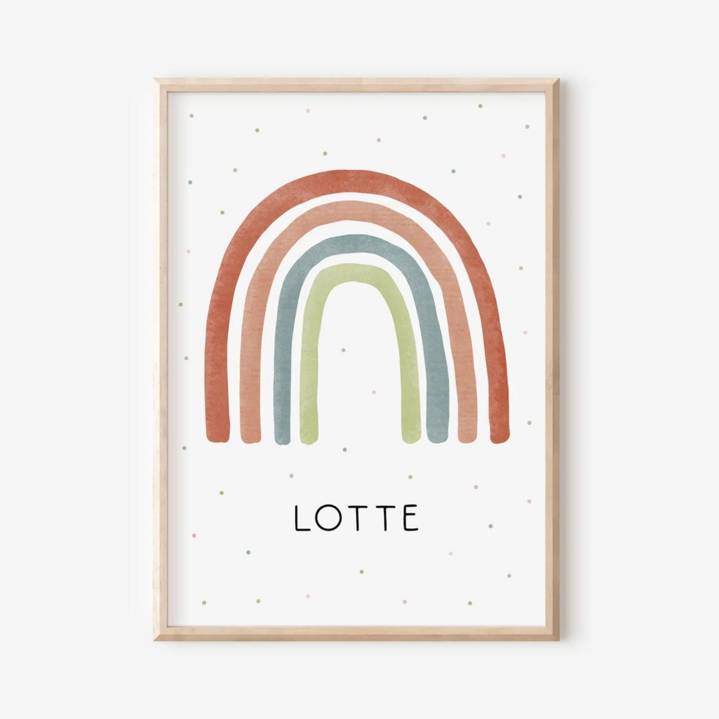 Poster rainbow - name children's room decoration