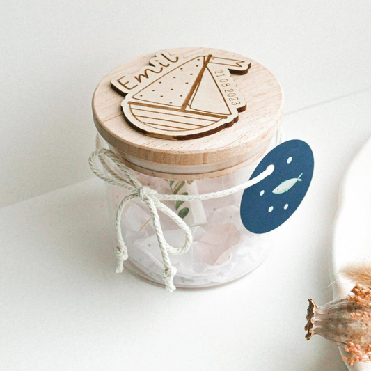 Storage Jar Christening Gift Ship